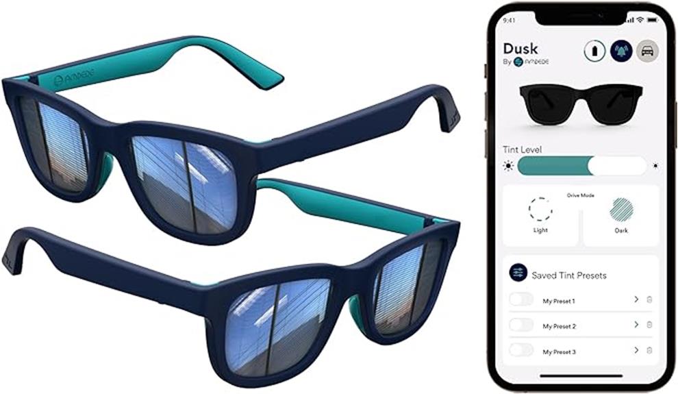 adjustable smart sunglasses app