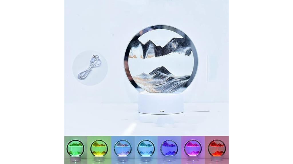 led flowing sand lamp