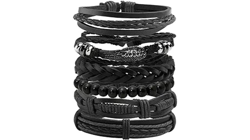 stylish braided leather cuff