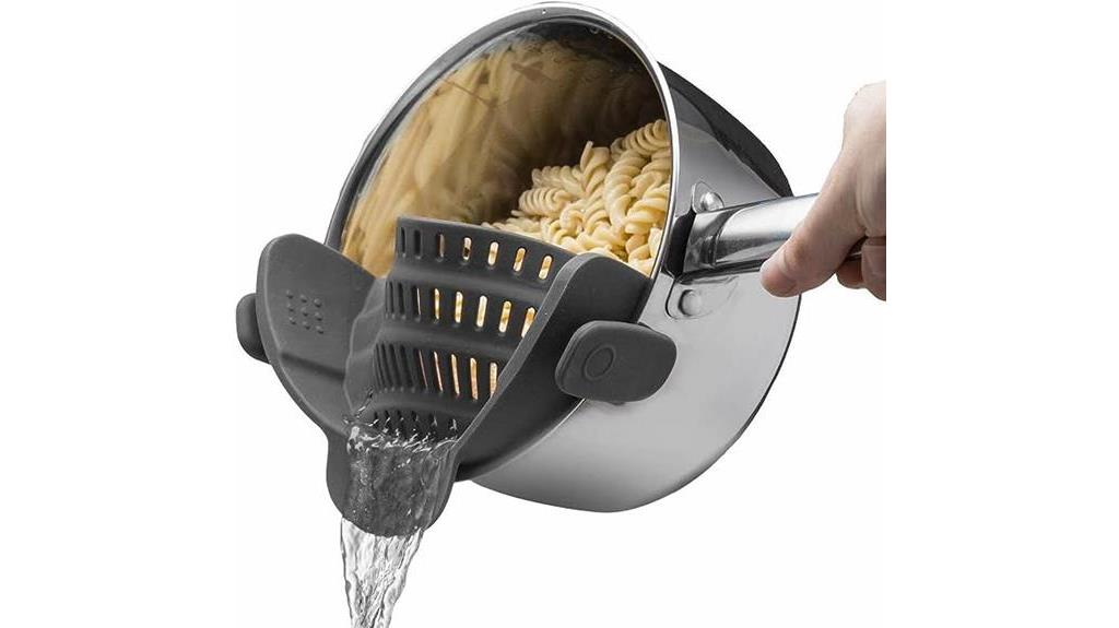 clip on silicone colander convenience