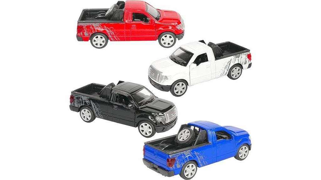 multi colored pickup truck set