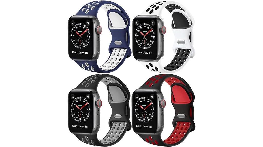 sporty silicone apple watch