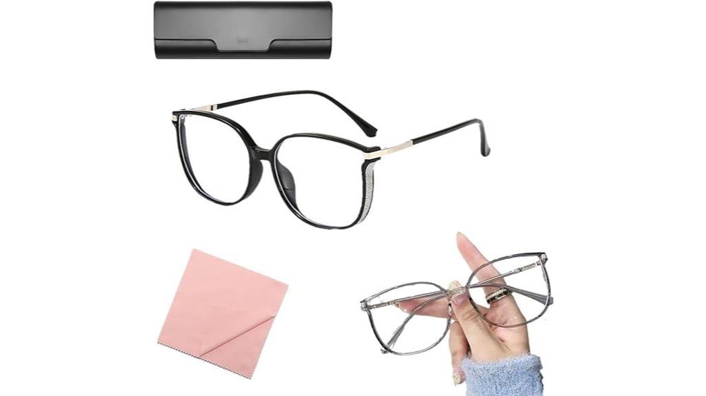 stylish large frame glasses