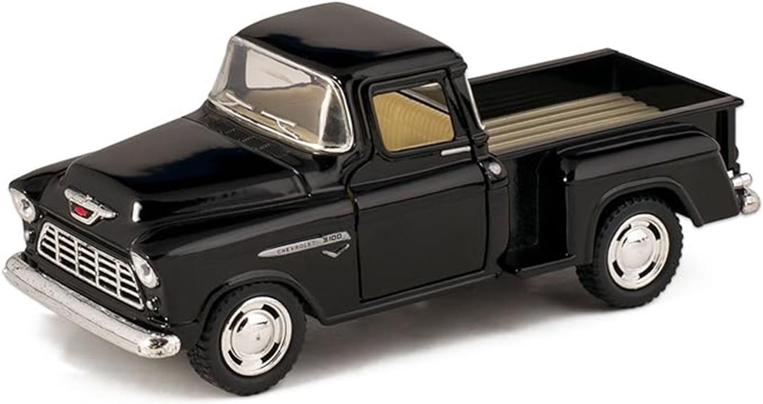 vintage black chevy truck