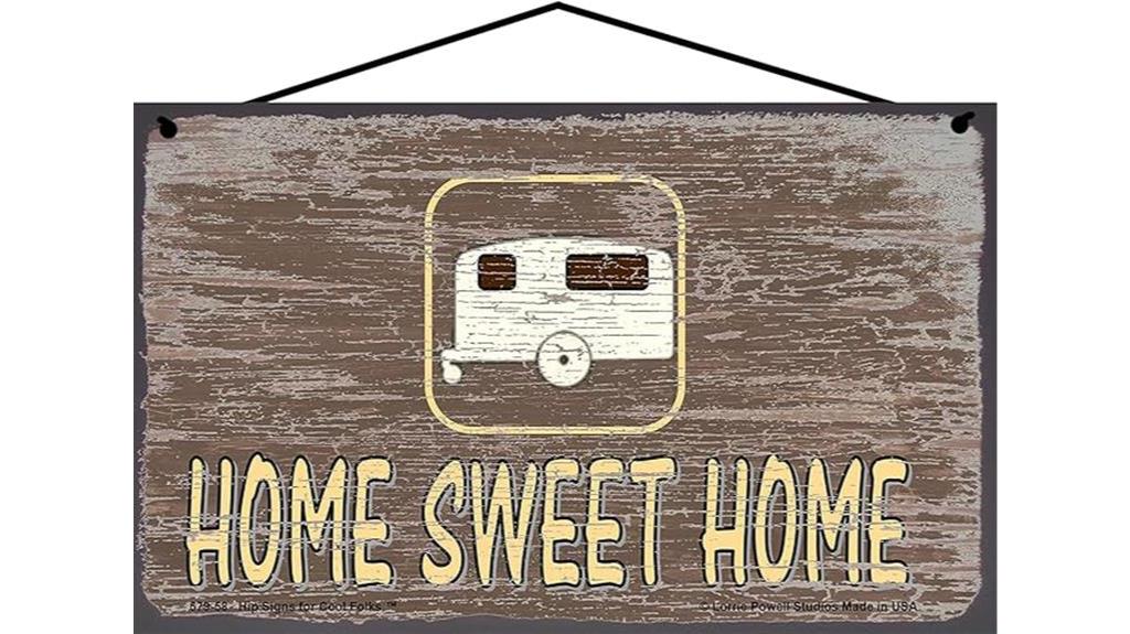 vintage camper home sign