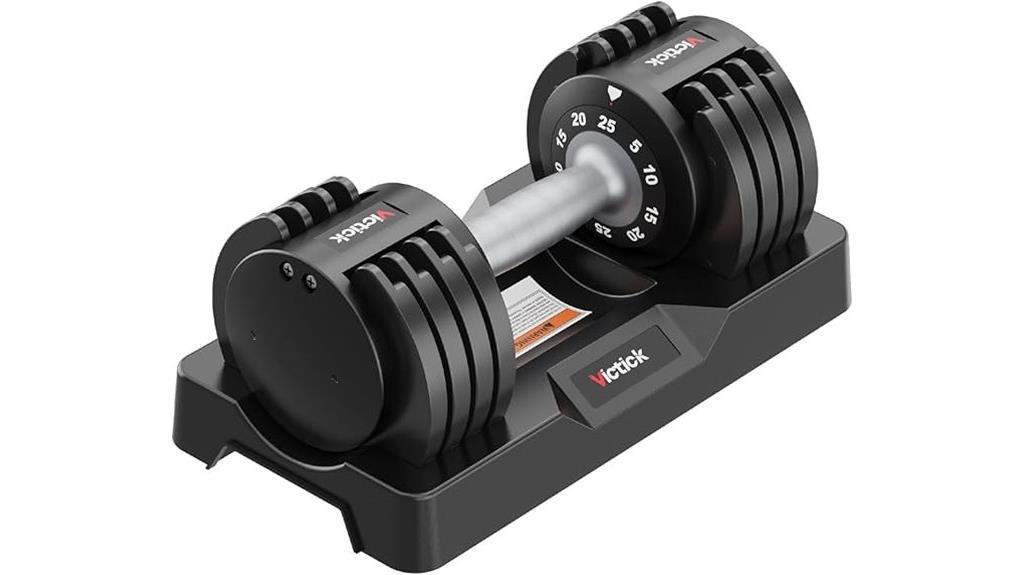 adjustable 25lb dumbbell set