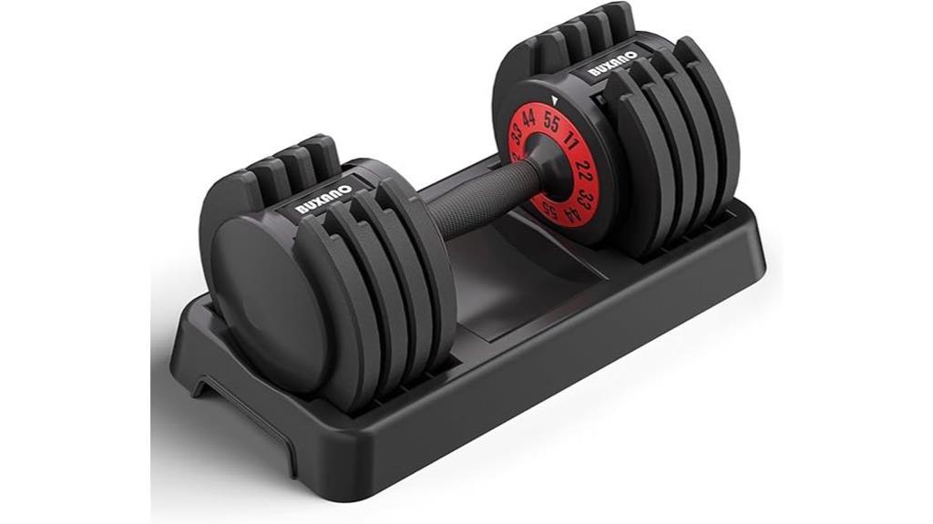 adjustable 55lb dumbbell workout