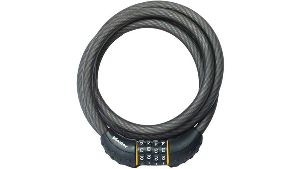 adjustable combination cable lock