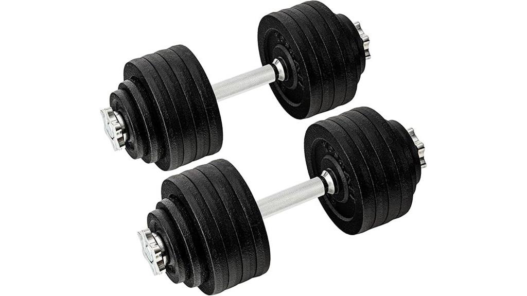 adjustable dumbbell weight range