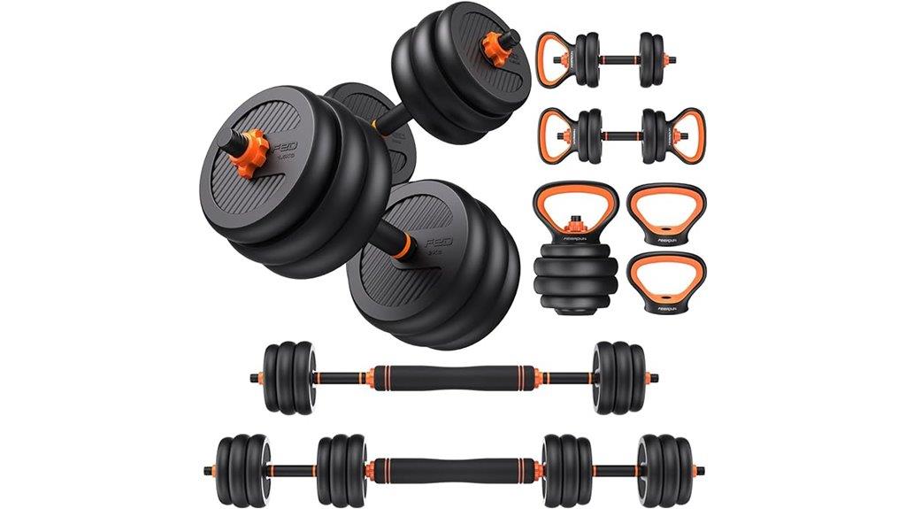 adjustable dumbbells weight range