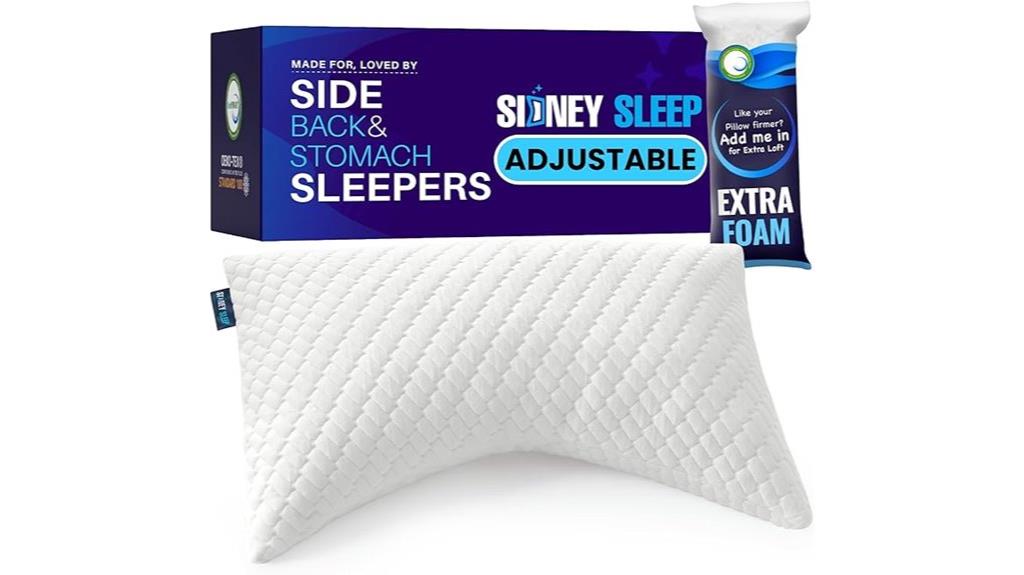 adjustable memory foam pillow