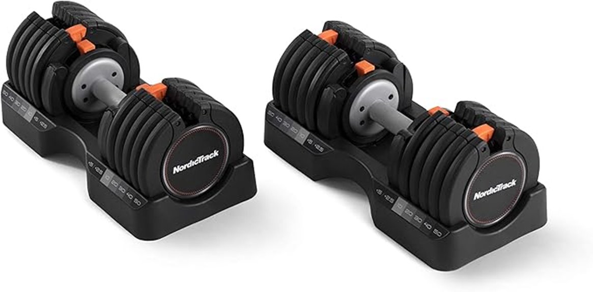 adjustable weight dumbbell set