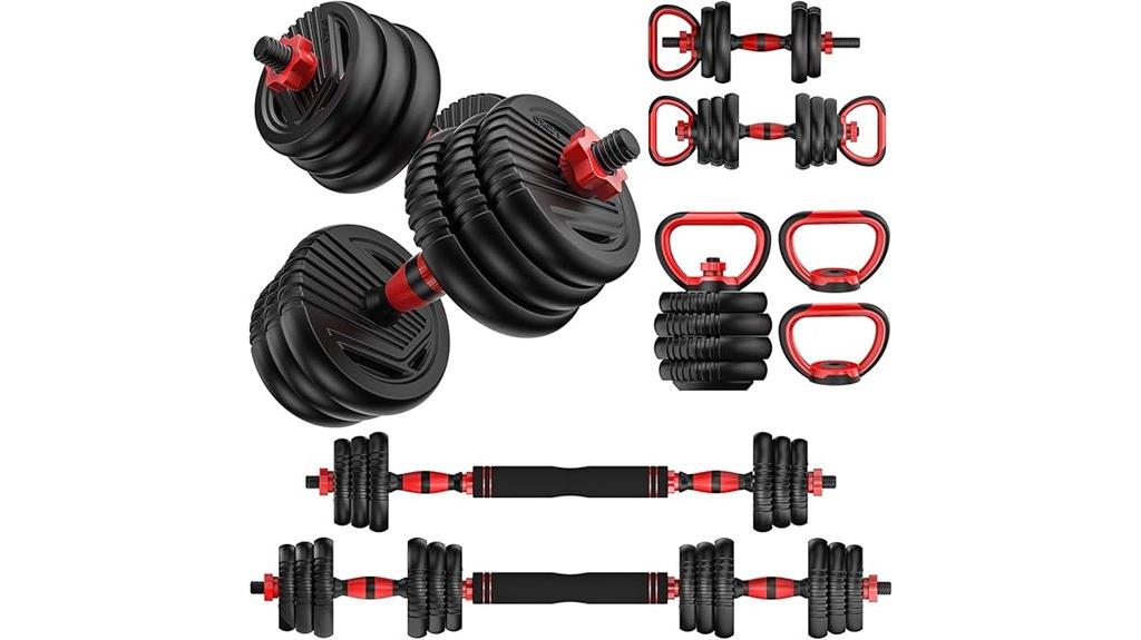 adjustable weight dumbbells set