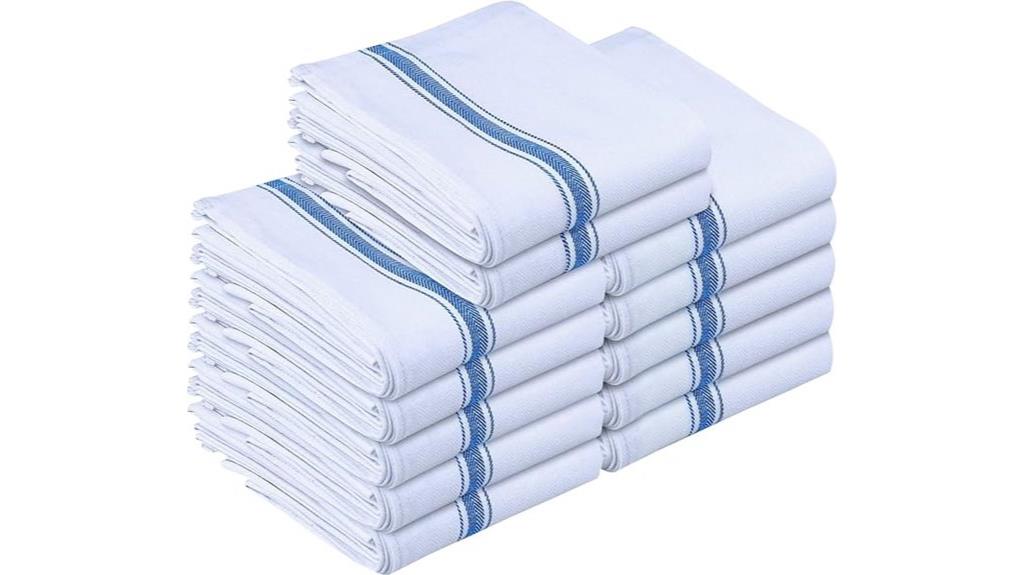 blue cotton dish towels