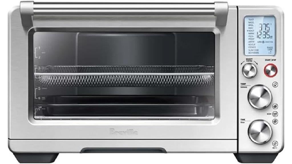 brushed stainless steel oven