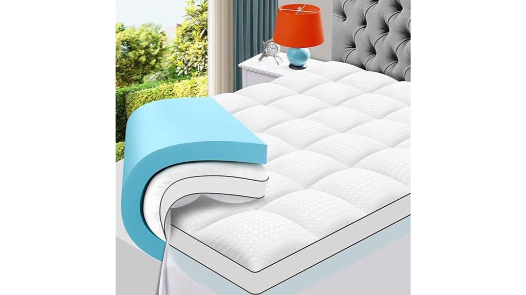 comfortable dual layer mattress topper