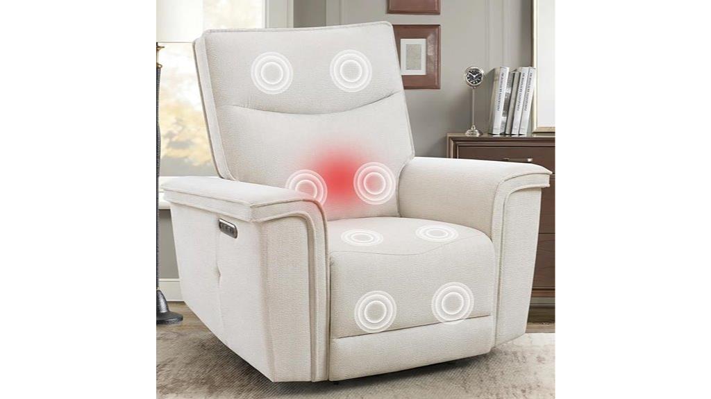 comfortable massage heat recliner