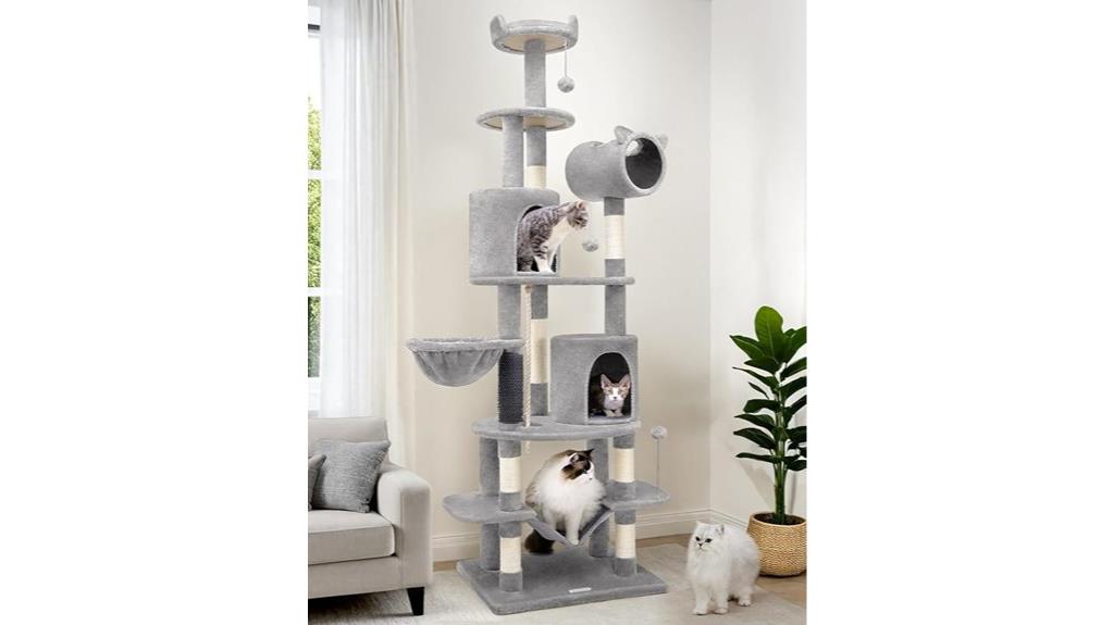 curved tower for cats