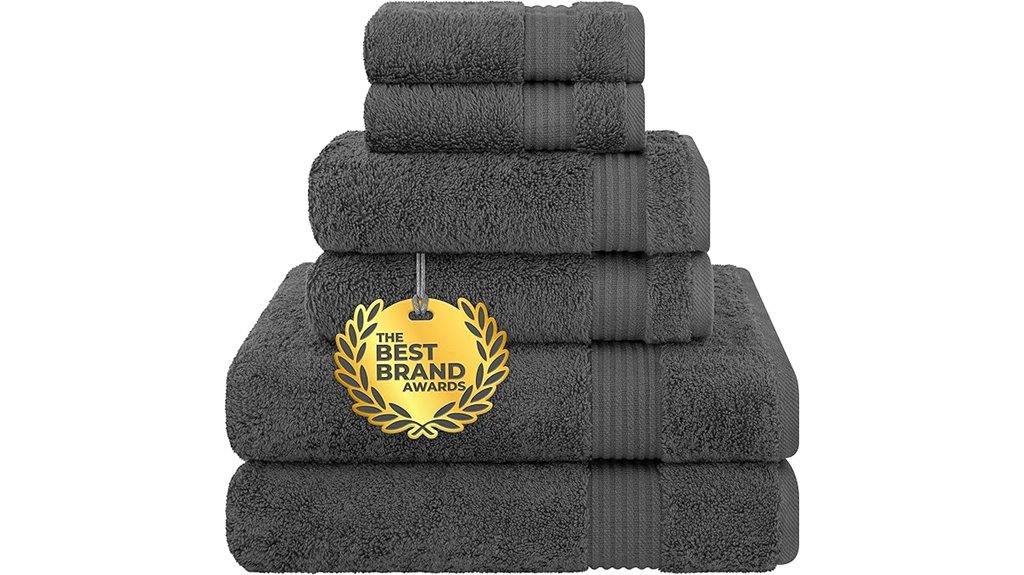 dark gray cotton towels