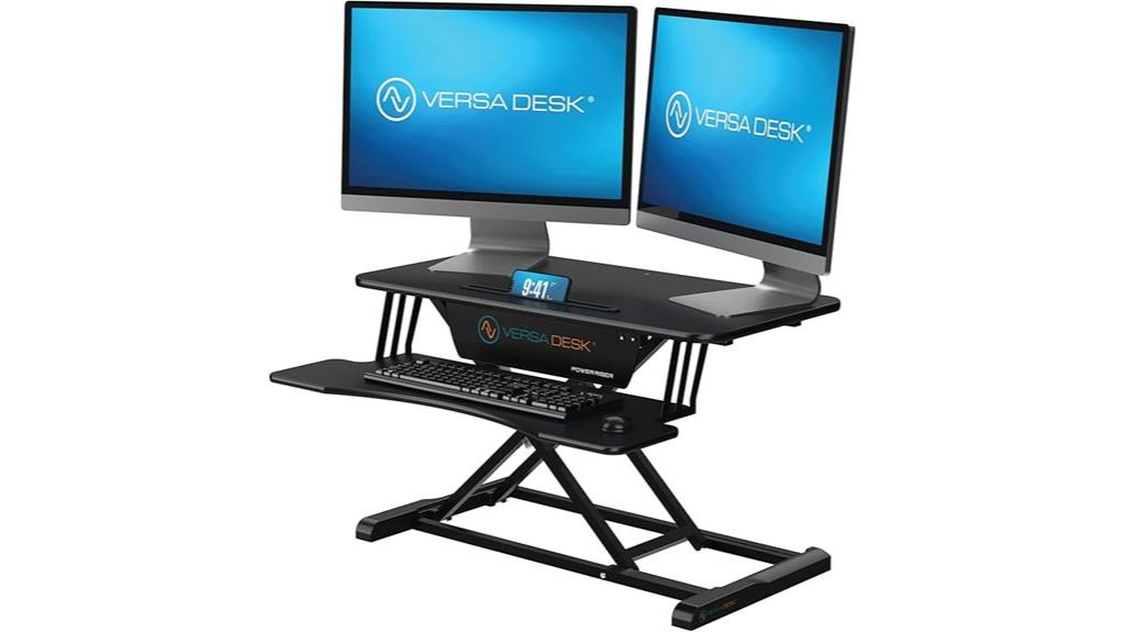 electric standing desk converter