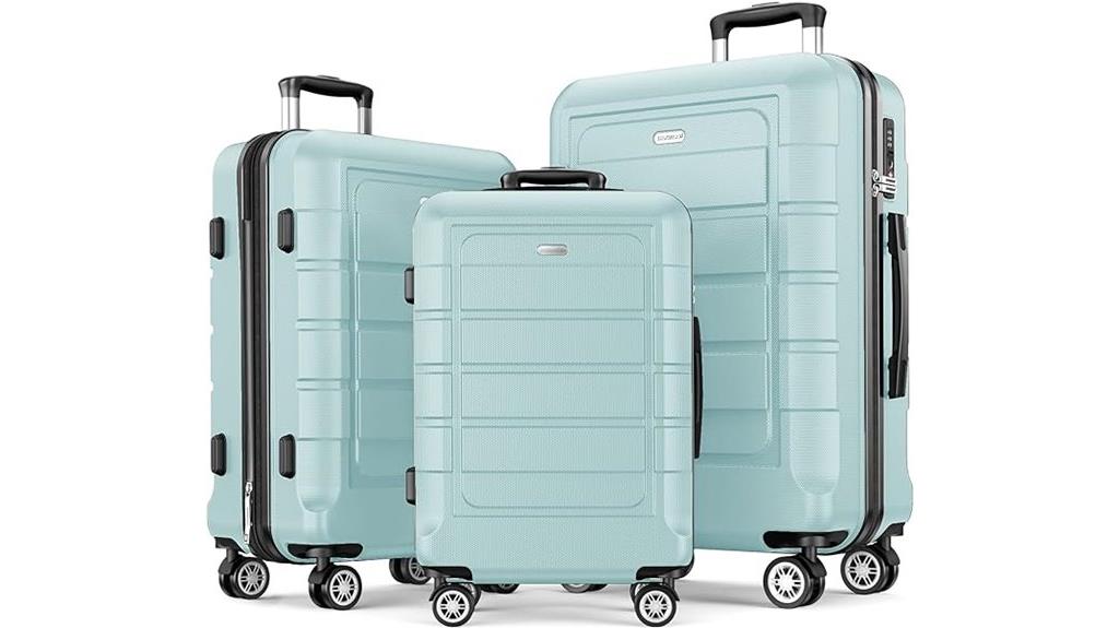 expandable luggage travel set