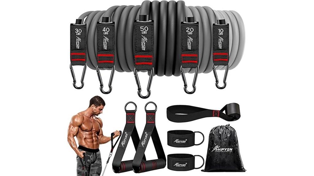 fitness resistance bands handles