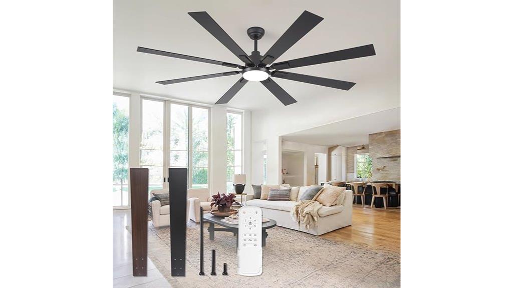 large remote controlled ceiling fan