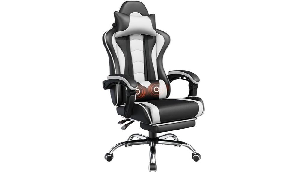 massage gaming chair footrest