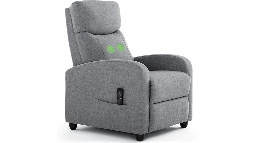 massage lumbar support recliner