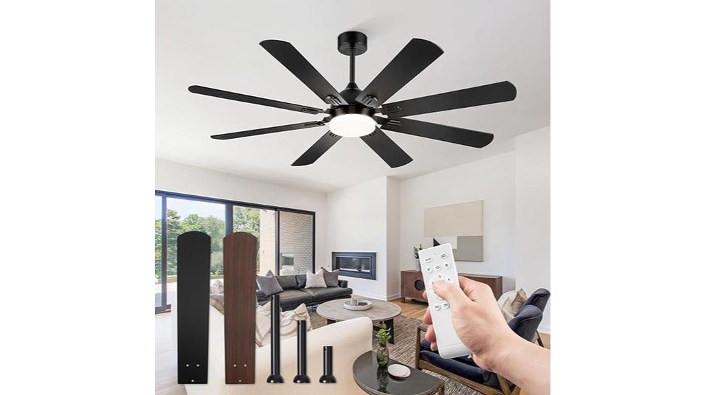 modern ceiling fan with lights