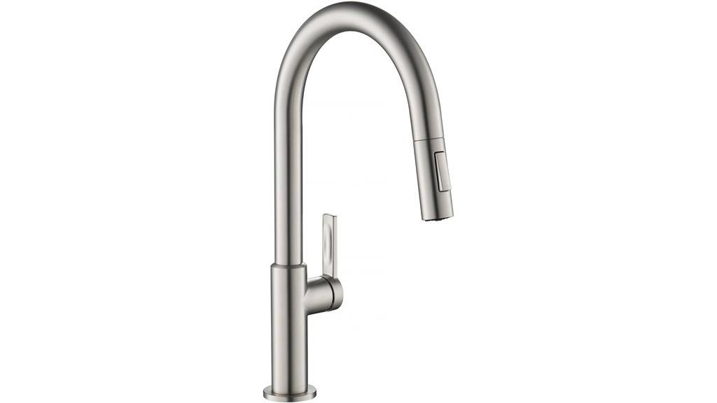 modern pull down kitchen faucet