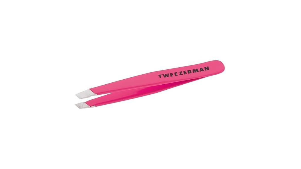 neon pink eyebrow tweezer