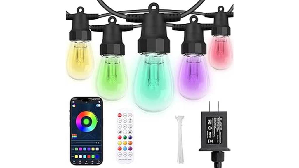 smart outdoor string lights