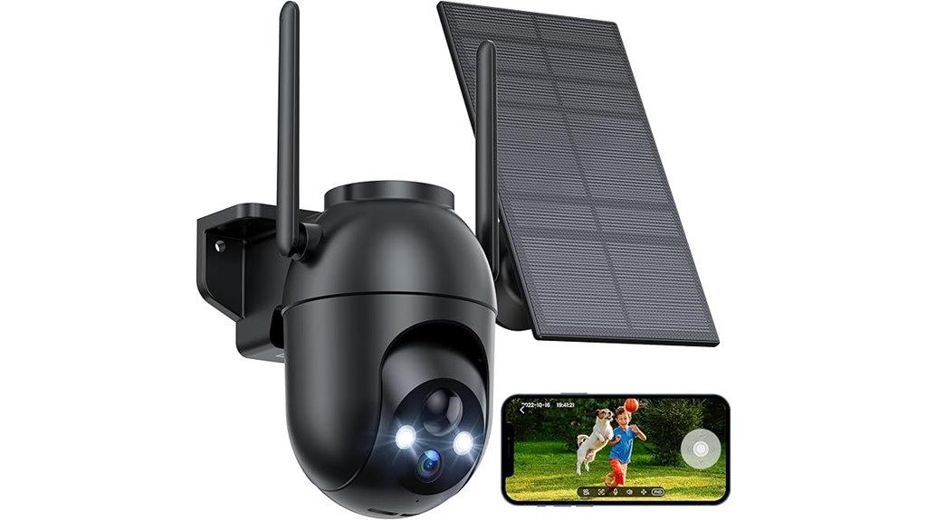 solar powered night vision camera