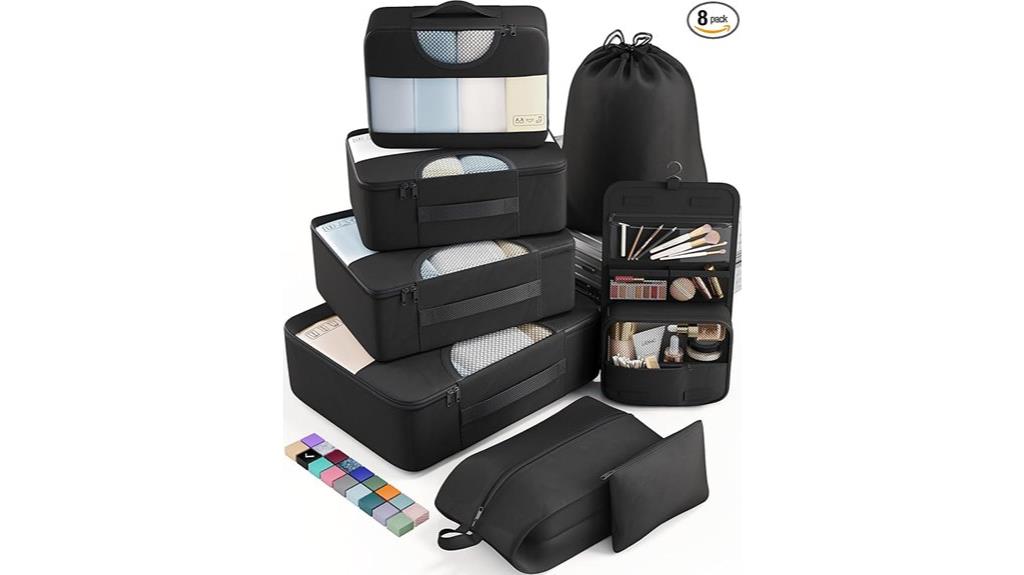 travel organization packing cubes