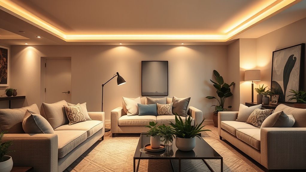 layered lighting creates inviting ambiance