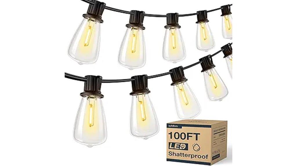 100 foot replaceable bulb lights