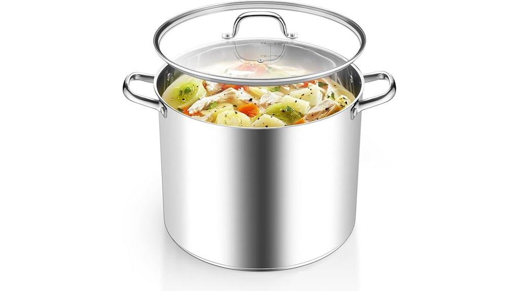 20 quart stainless steel soup pot