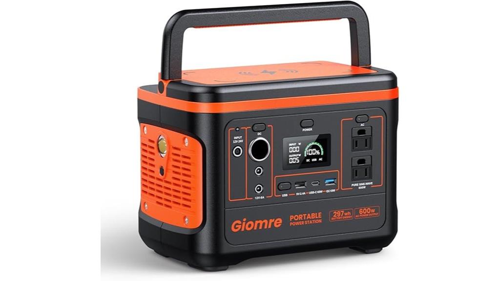 297wh battery 600w ac