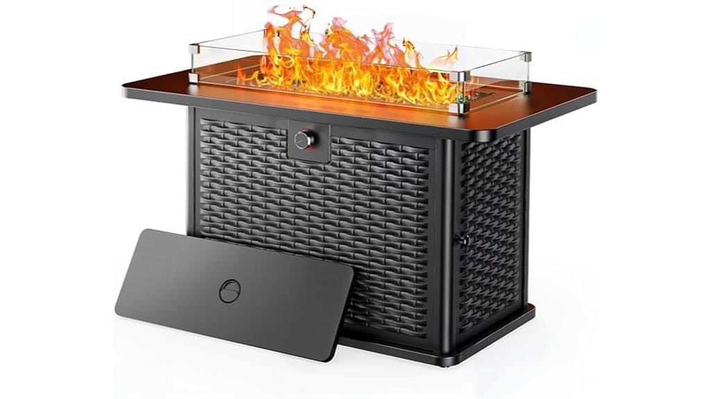 43 inch rectangular fire pit