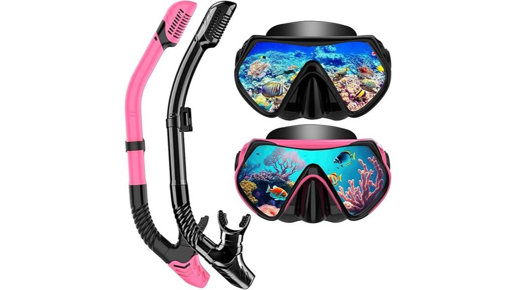 adult panoramic snorkel mask
