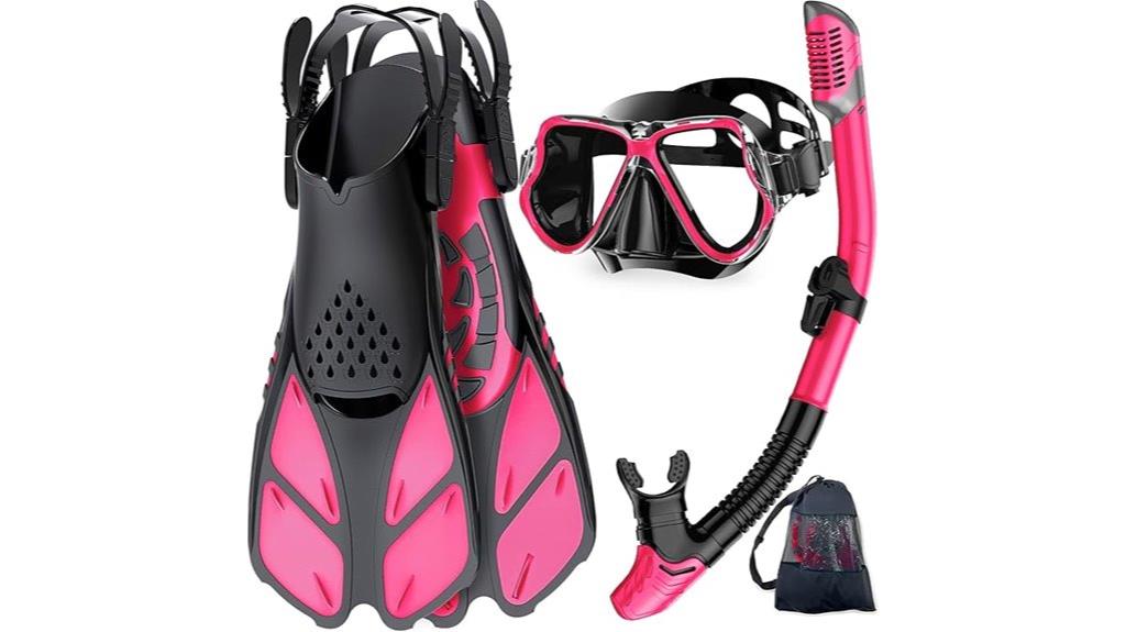 adult snorkeling gear set