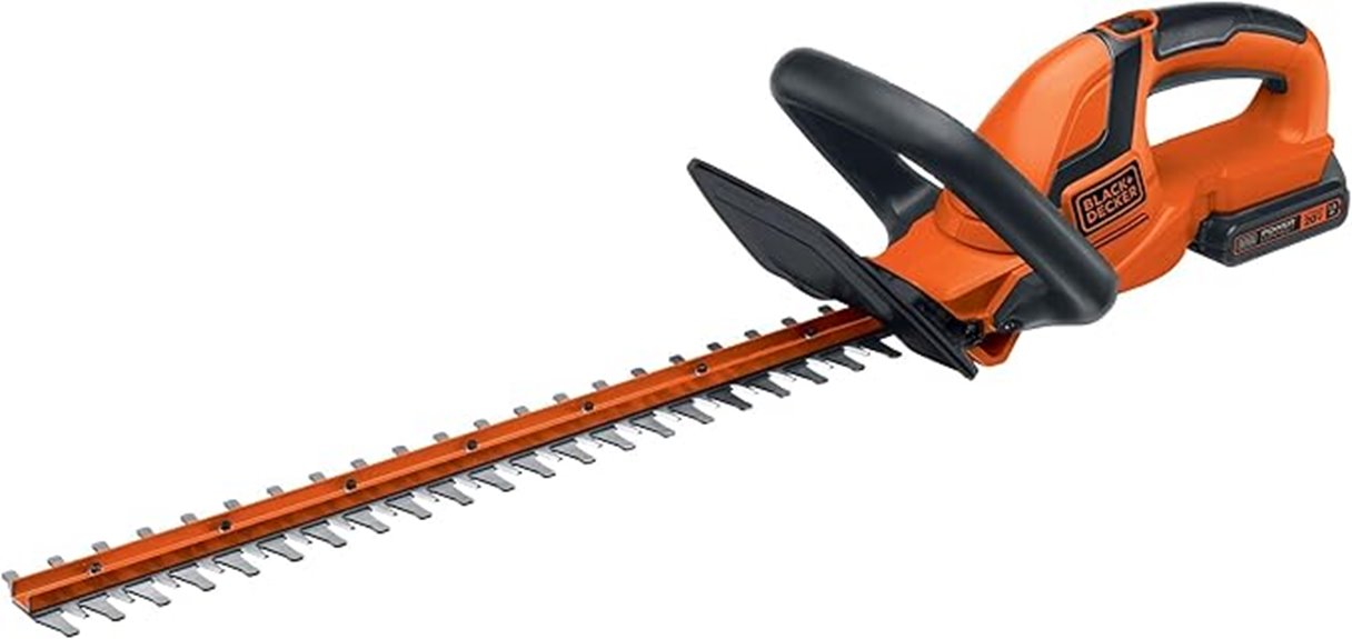 black decker 20v hedge trimmer