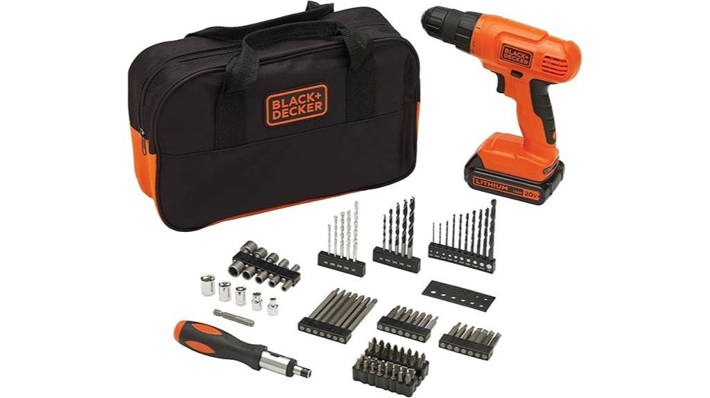 black decker cordless drill kit