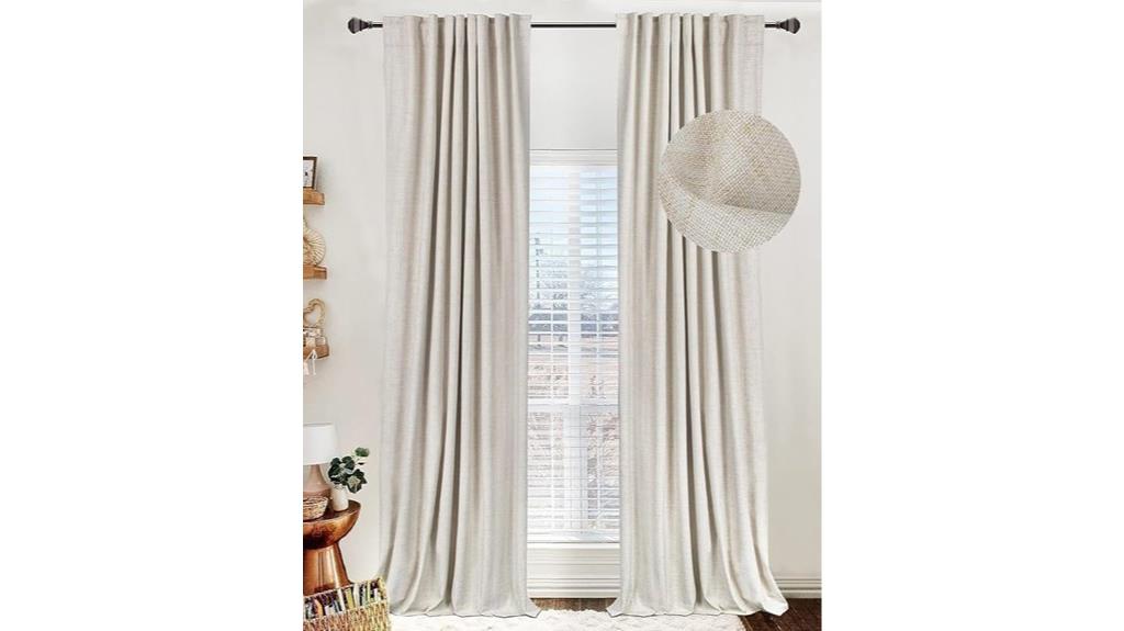 blackout linen bedroom curtains