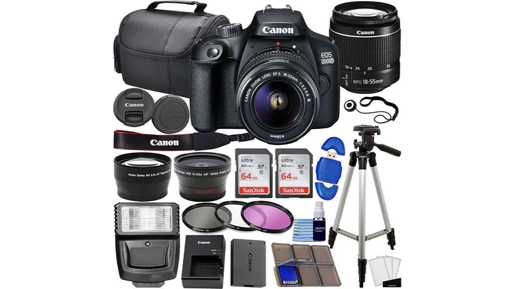 canon dslr with three lenses