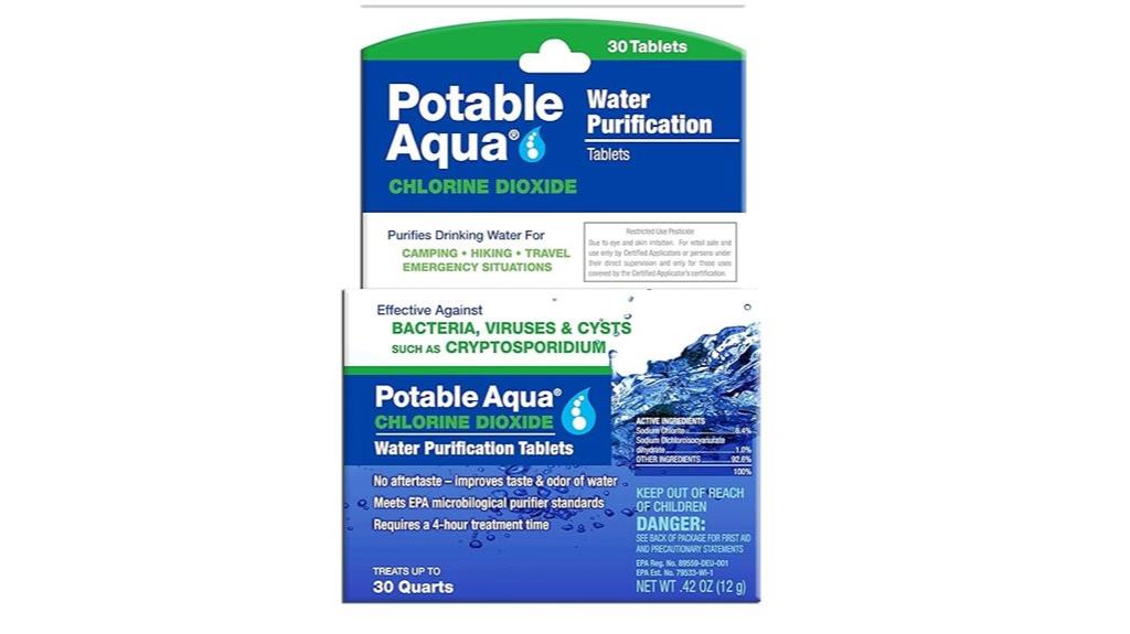 chlorine dioxide water tablets