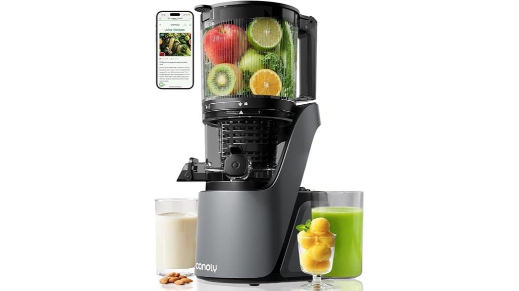 cold press juicer with wide chute