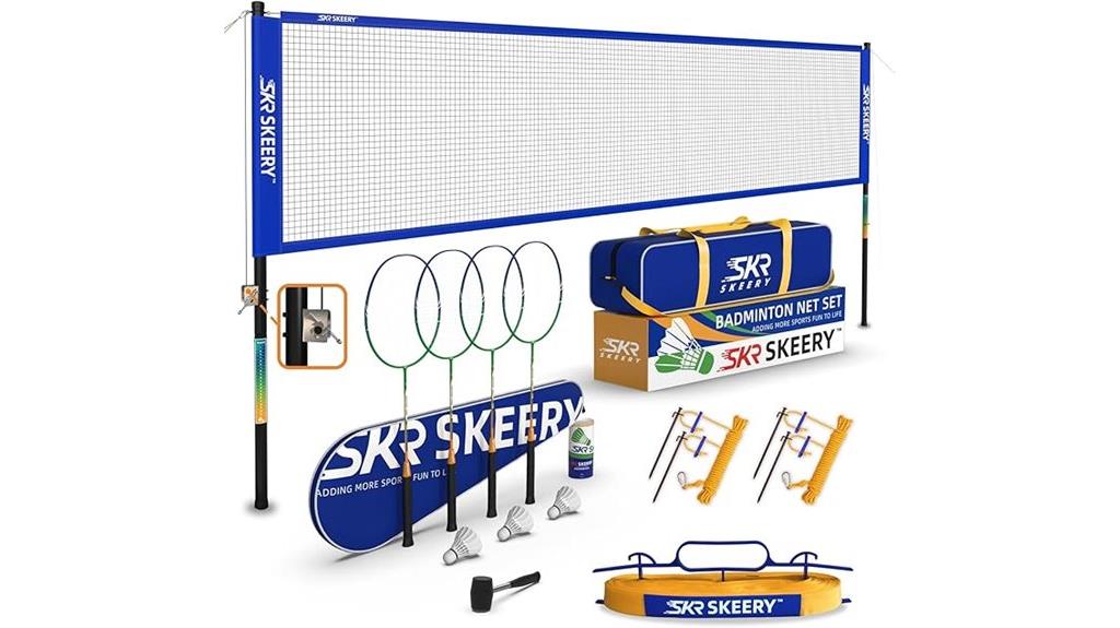 complete badminton equipment set