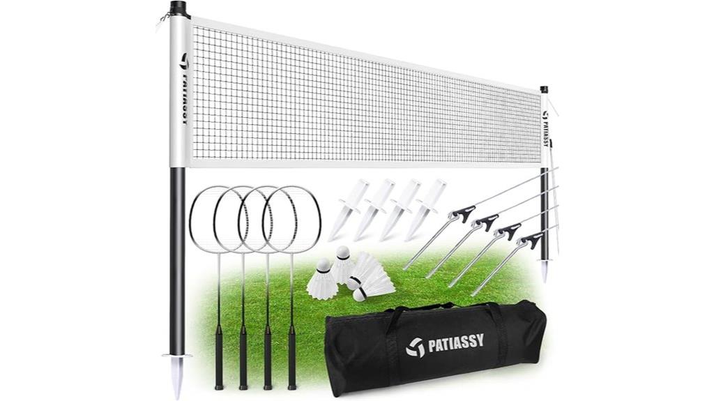 complete badminton set included